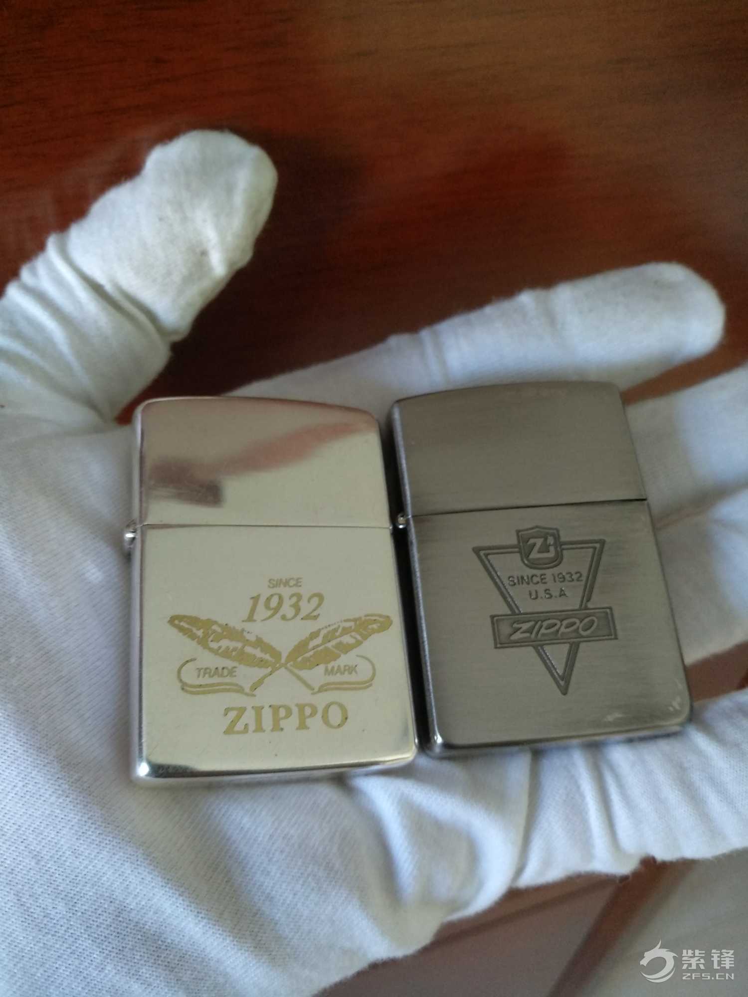 收机还图:1990年全新差品镀银z标小斜底-晒机交流紫锋-zippo打火机