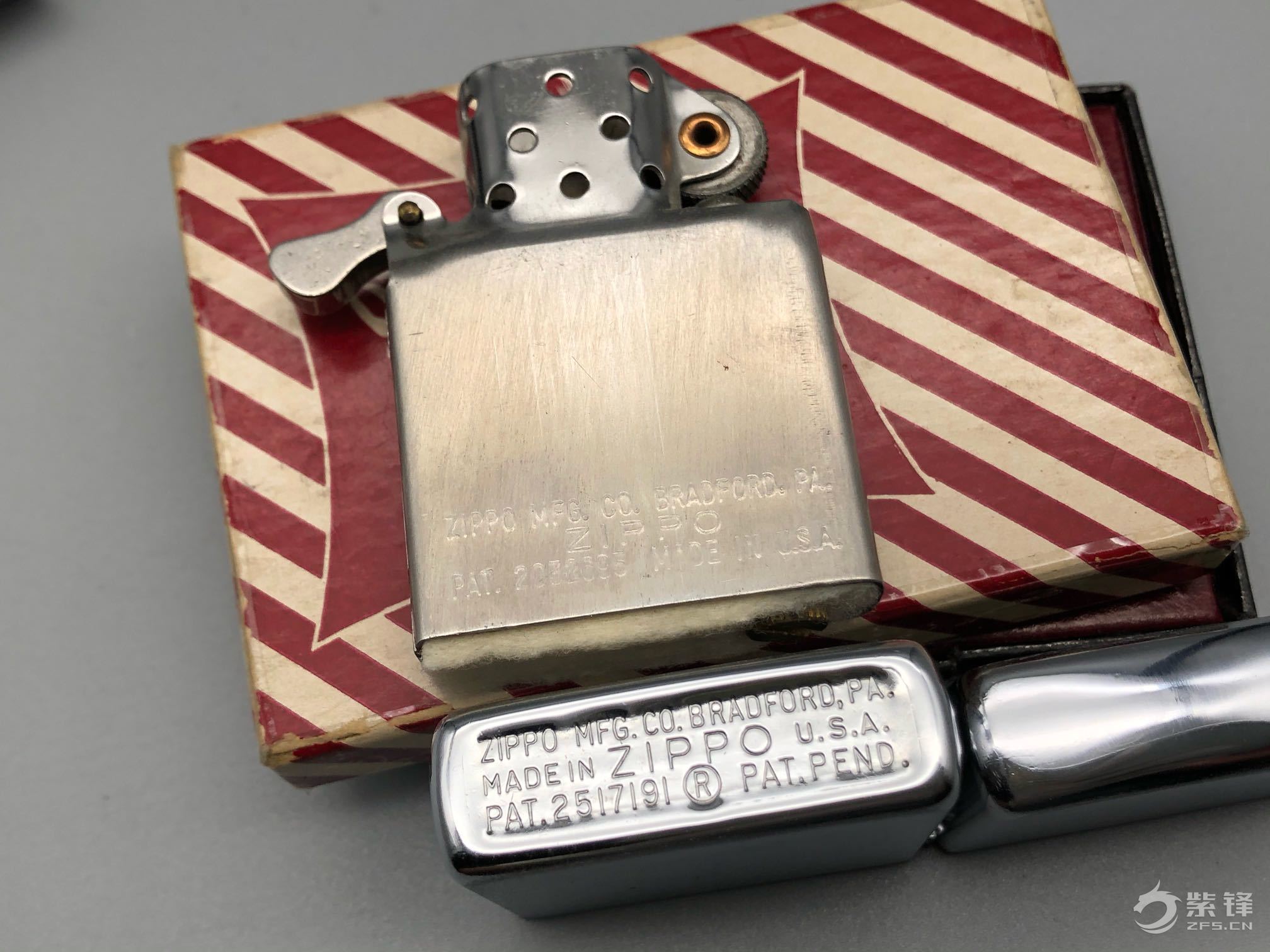 每日一晒之大五拉丝光板钢机-晒机交流紫锋-zippo打火机爱好者|zippo