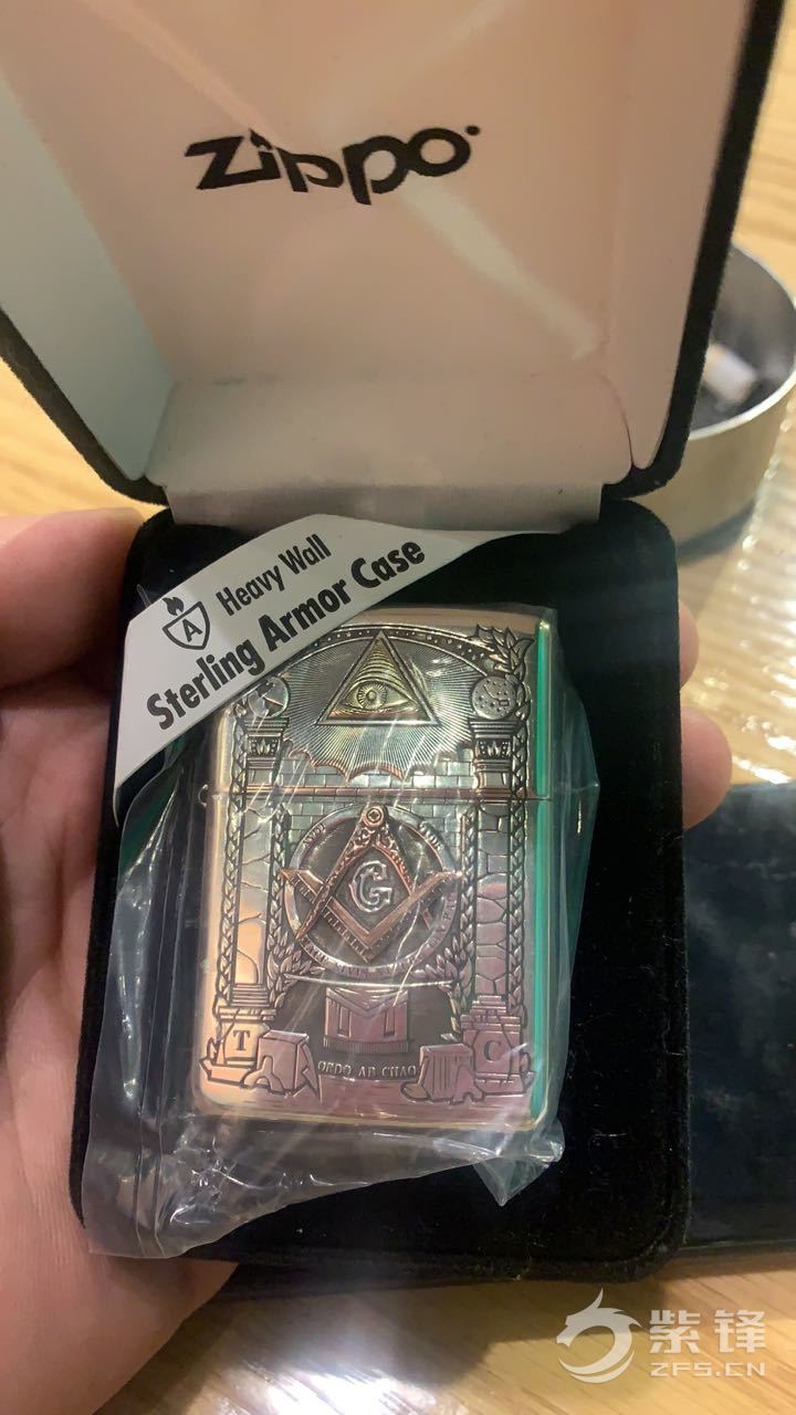 2020年纯银盔甲荷鲁斯之眼066/100-晒机交流紫锋-zippo打火机爱好者