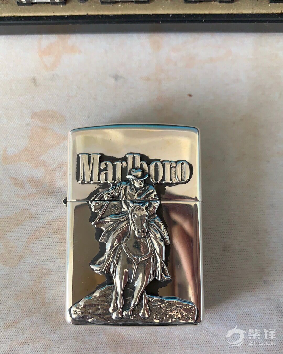 diy纯银万宝路策马-晒机交流紫锋-zippo打火机爱好者|zippo老机|zippo