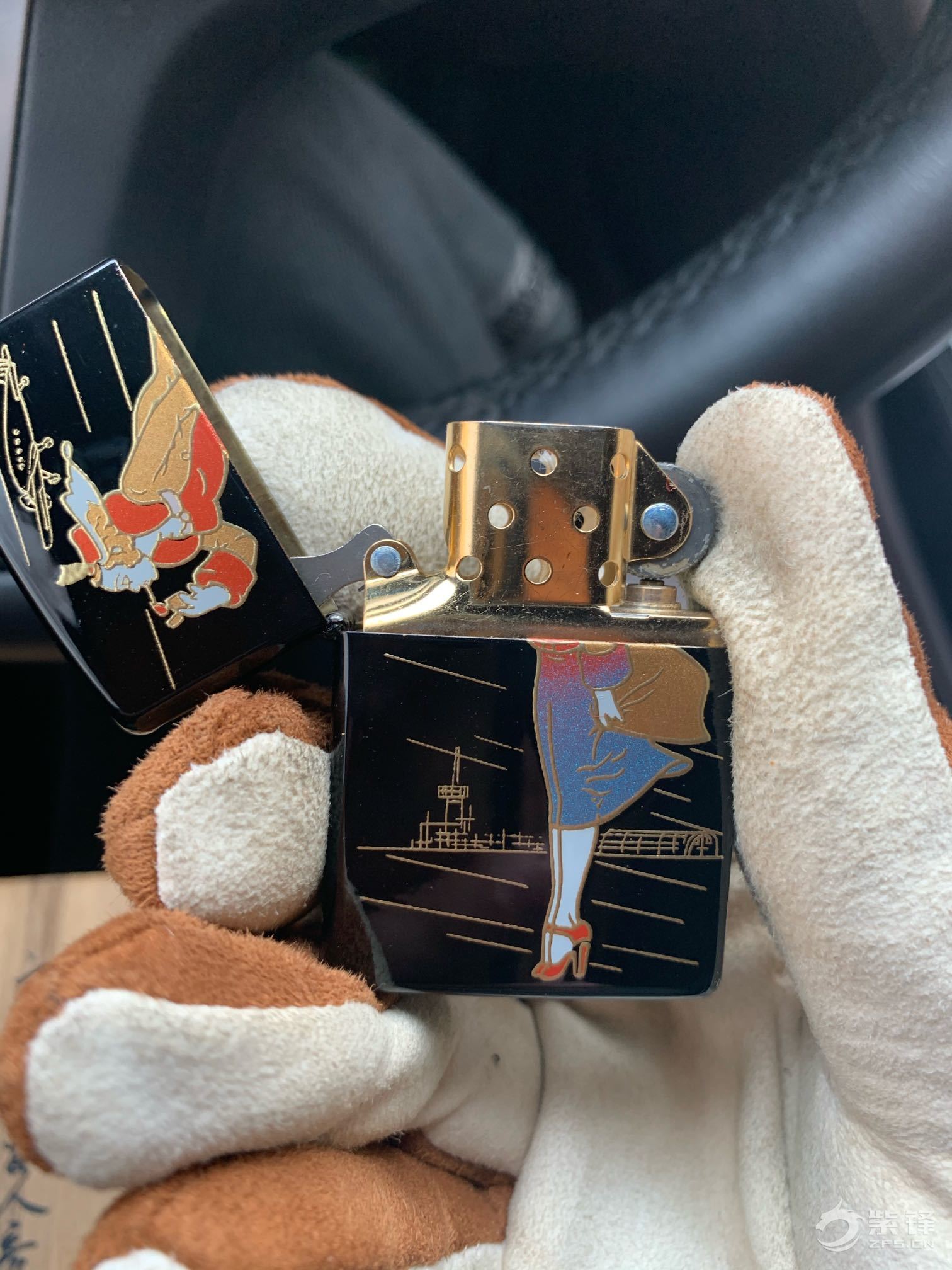 来一款比较独特的风女-晒机交流紫锋-zippo打火机爱好者|zippo老机