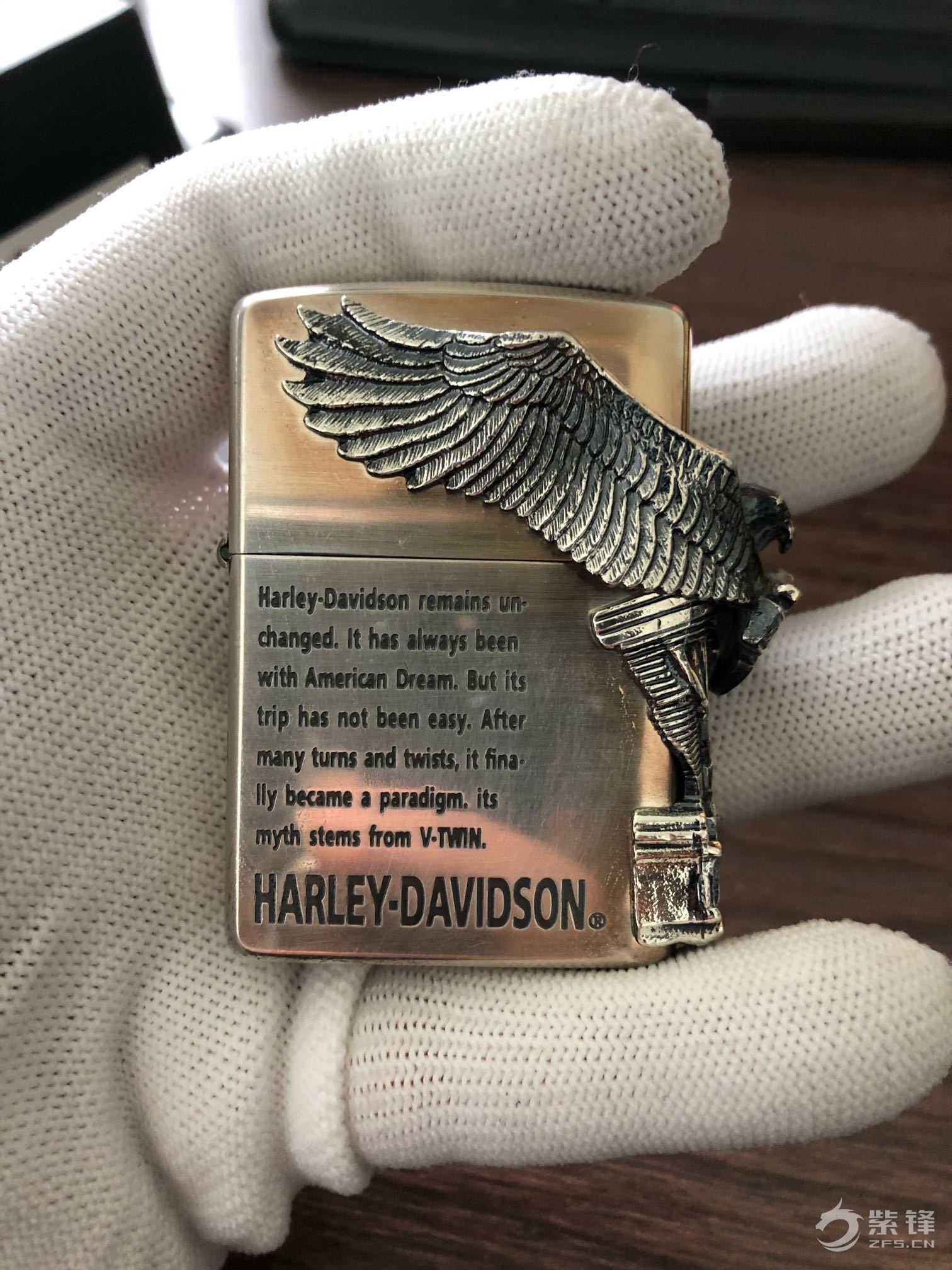 哈雷首版大侧鹰-晒机交流紫锋-zippo打火机爱好者|zippo老机|zippo打