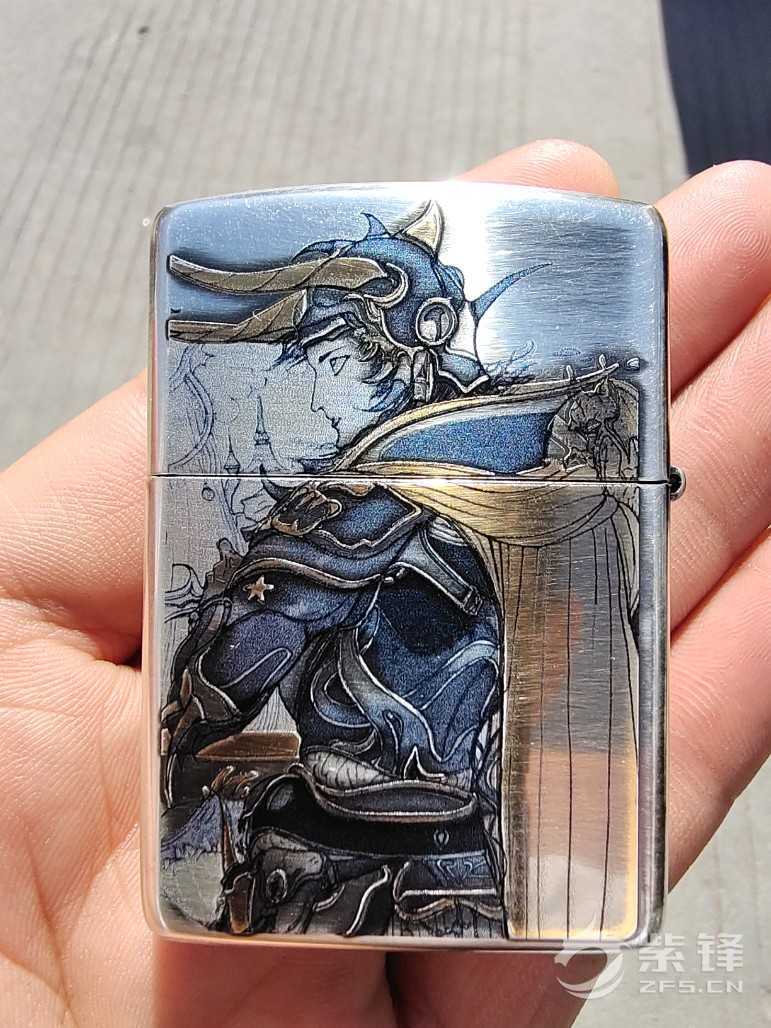zippo天野喜孝最终幻想联名款光之骑士-晒机交流紫锋-zippo打火机爱好