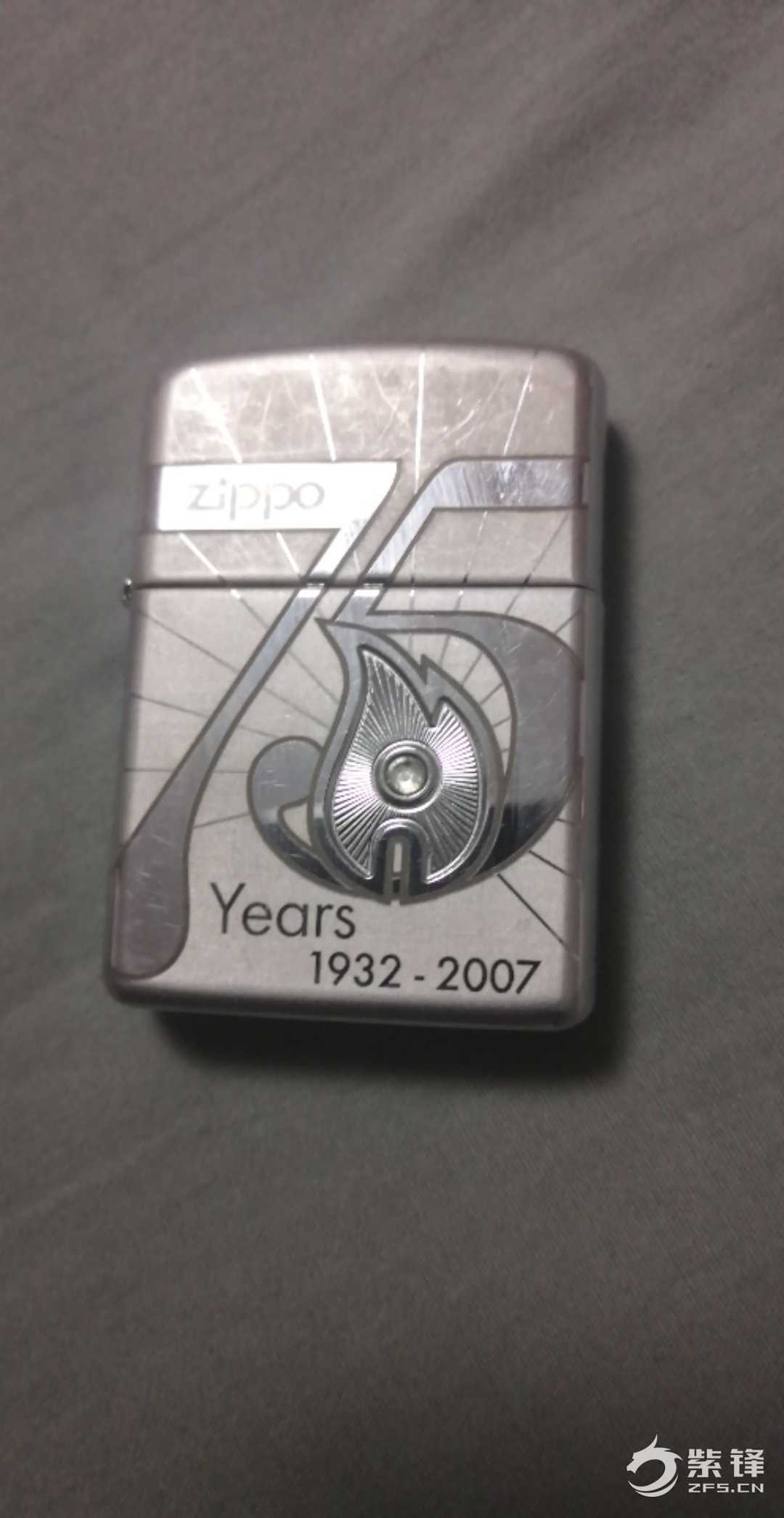 75周年银色版-晒机交流紫锋-zippo打火机爱好者|zippo老机|zippo打
