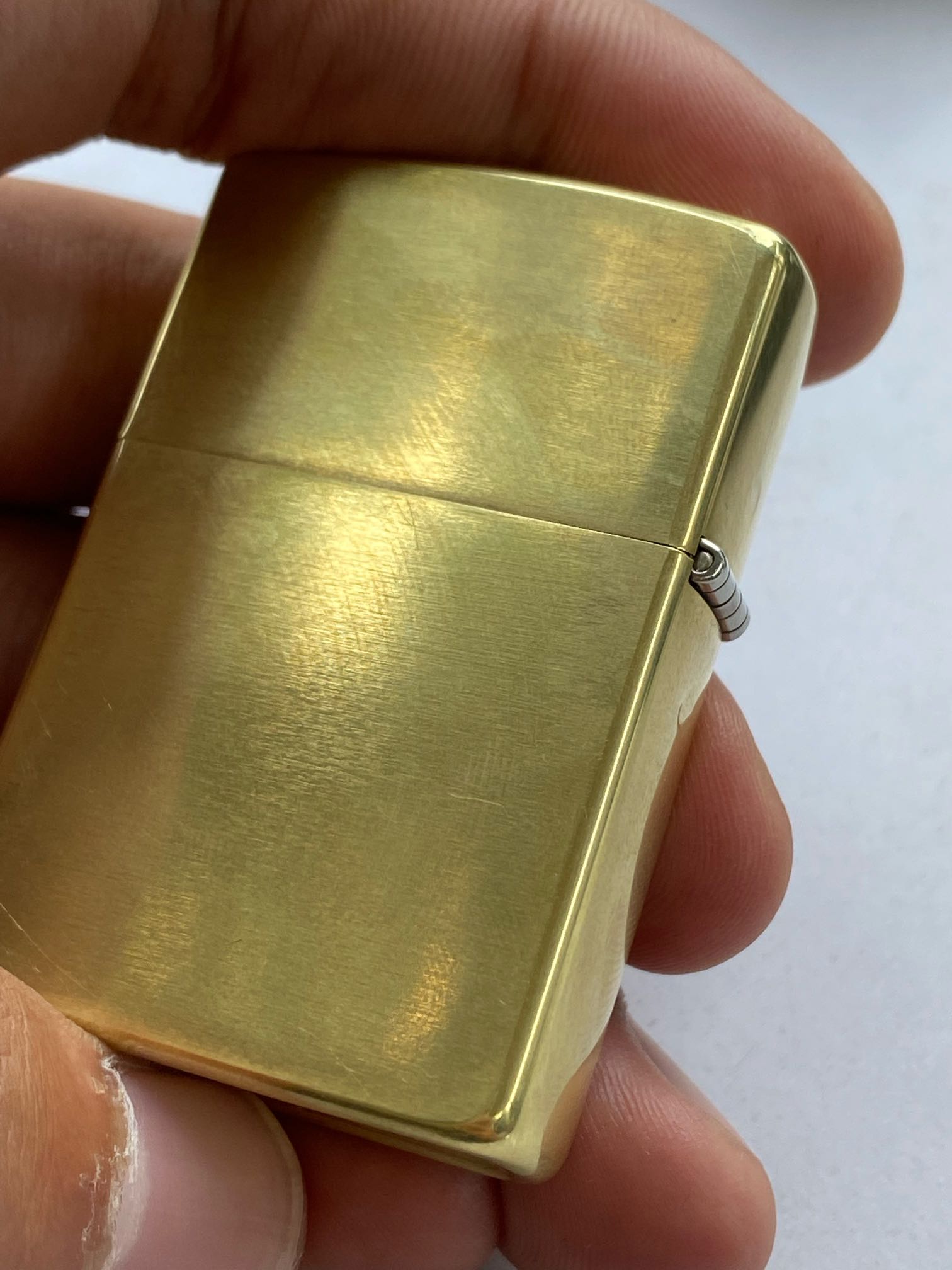 纯铜zippo用牙膏抛光图片