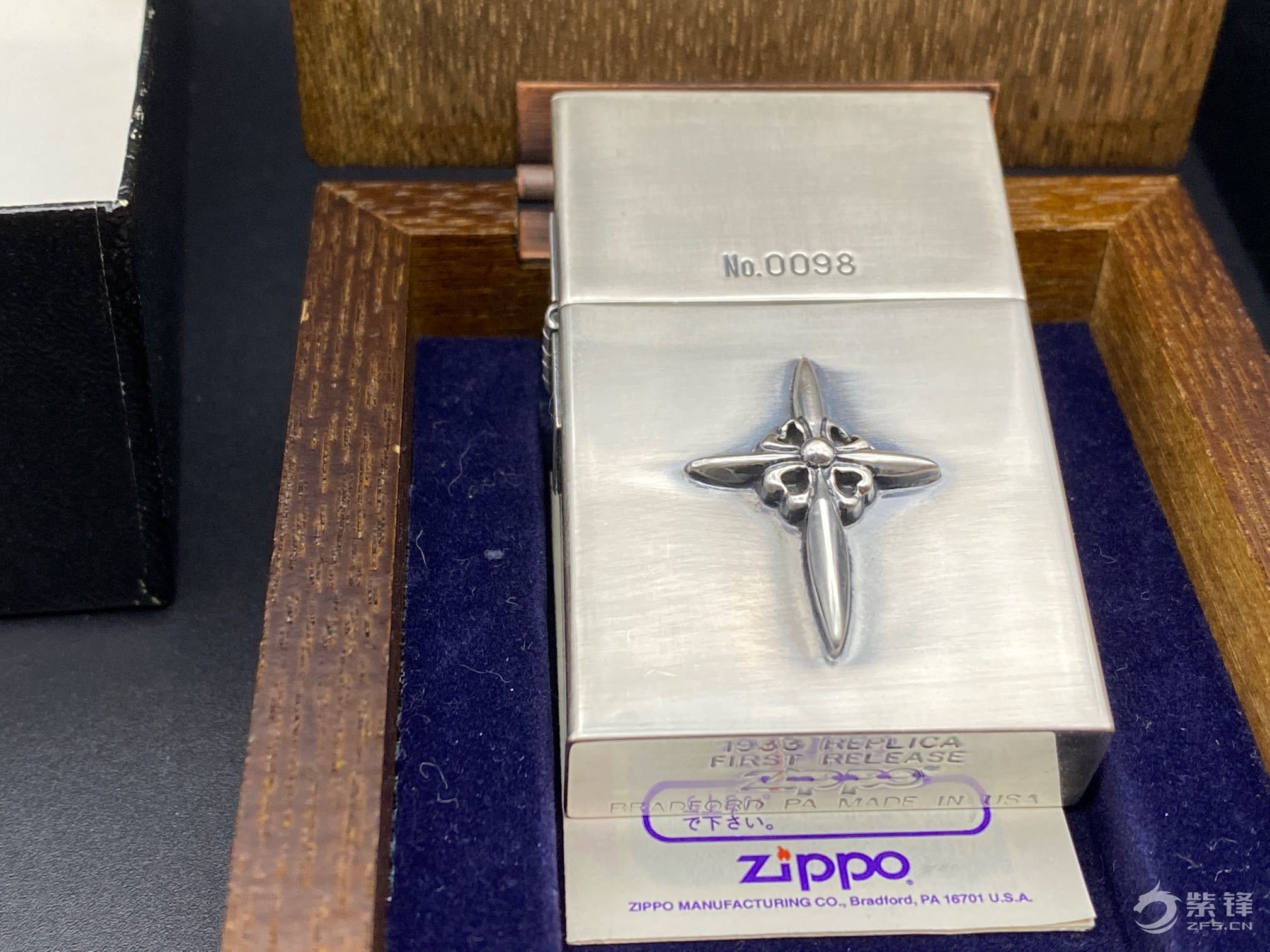 33复刻大砖头克罗心贴章-晒机交流紫锋-zippo打火机爱好者|zippo老机